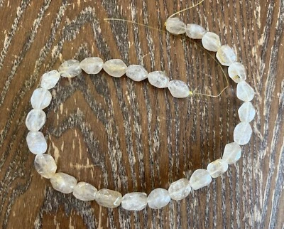 Lote de pepitas de cristal de cuarzo transparente rutilo dorado dorado Foto 1 de 4