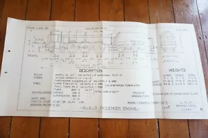 c1936 LMS 4-6-0 Pass Engine Locomotive Railway Technical Drawing Ref H - Picture 1 of 3
