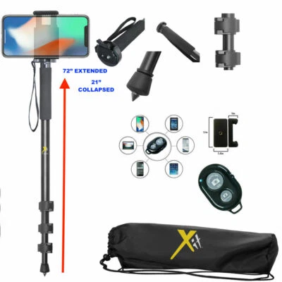 72" Monopod +Mount + REMOTE FOR Apple iPhone 7, 7 Plus, 6, 6 Plus, 4s 5c 5s 5 3 - Image 1 of 4