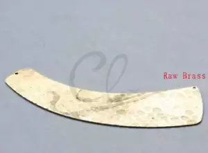 Eslabón irregular texturizado latón crudo martillado 4 piezas - 25x93 mm (1983C-F-507) - Imagen 1 de 2