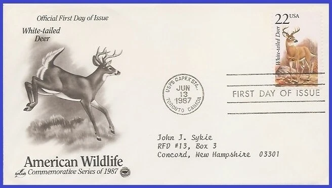 USA5 #2317 ADDR PCS ARTCRAFT FDC   White-tailed Deer - Image 1 of 1