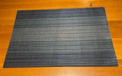 Juego de 6 manteles ombre azul marrón brillante vinilo 13x19" excelente estado Foto 1 de 3