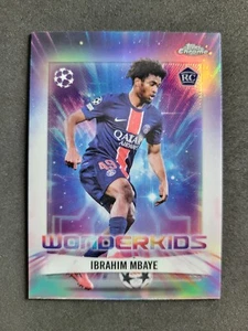 2024-25 Topps Cromo UEFA CC, Ibrahim Mbaye, Wonderkids Rookie, París, WK-4 - Imagen 1 de 2