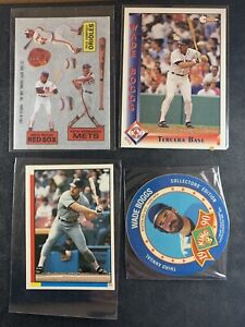 Four (4) Wade Boggs Boston Red Sox Baseball card lot HOF Free Shipping