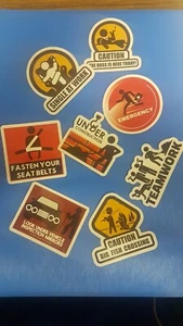 8 of Fun Themed Stickers For Laptop, Suitcase Folder Etc - Picture 1 of 1