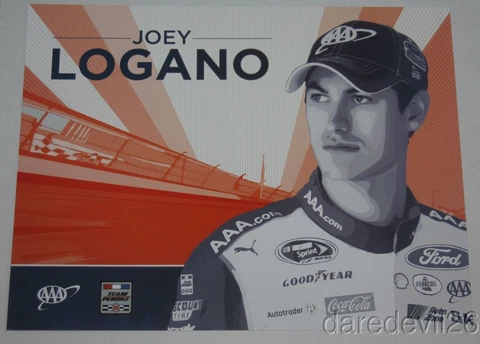 2016 Joey Logano AAA Ford Fusion NASCAR Sprint Cup postcard Cover