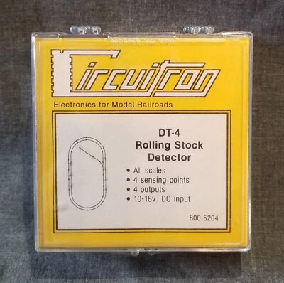 Circuitron 800-5204 DT-4 ROLLING STOCK DETECTOR All Scale 4 Sensing Points Outpt - Image 1 of 4