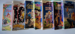 Disney VHS Tapes Lot of 7 Lion King Dumbo Jungle Book Bambi Lady and the Tramp
