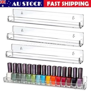 6/12pcs Wall Floating Shelf Set DIY Mount Storage Book Acrylic Display Rack AU - Picture 1 of 12