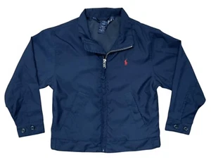 Vintage Ralph Lauren Polo Jacket 4T Blue Full Zip Embroidered Logo Pockets - Picture 1 of 12