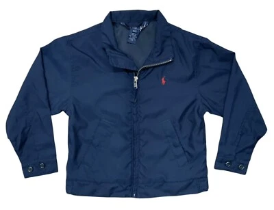 Vintage Ralph Lauren Polo Jacket 4T Blue Full Zip Embroidered Logo Pockets - Image 1 of 4