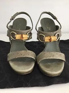 Zapatos de tacón alto Gucci avestruz talla 38,5 - Imagen 1 de 7