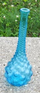 Vintage Empoli Italy Genie Flasche Dekanter blau große Blase OHNE STOPFEN MCM - Bild 1 von 7