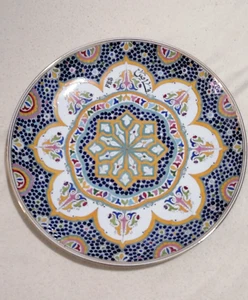 Plato de porcelana vintage Fez pintado a mano 40 cm - Impresionante pieza de colección - Imagen 1 de 6