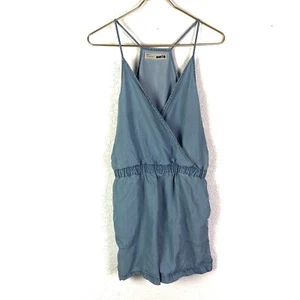 TOPSHOP Motorrad Denim Chambray Shorts Overall US 6 Sommer Urlaub Blogger Fav - Bild 1 von 6