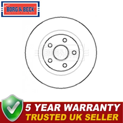 Borg & Beck Front 1x Brake Disc Fits Jaguar XK8 1998-2006 4.0 4.2 JLM20653 - Image 1 of 4