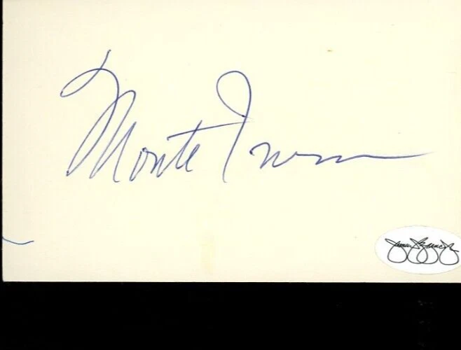 Monte Irvin Signed Index Card - Image 1 of 1