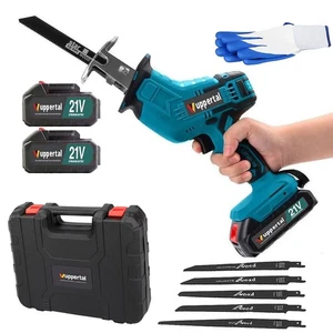 21V Cordless Reciprocating Saw Kit 2Batteries Hand Saw Blades Wood Metal Cutter - Picture 1 of 2