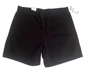 Nudie Men’s Solid Black Luke Jeans Shorts Size W34 BNWT (A9) - Picture 1 of 13
