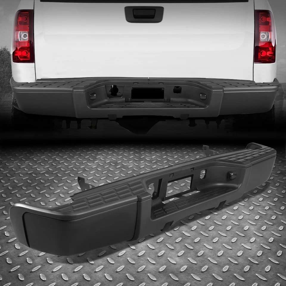 For 07-13 Chevy Silverado GMC Sierra 1500 Steel Rear Step Bumper w/o Sensor Hole Foto 1 de 4