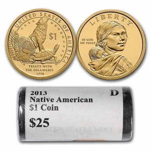 2013 P Native American Sacagawea Roll of 25 $1 Coins US MINT ROLL ~ SEALED - Picture 1 of 1
