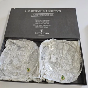 2x Waterford Crystal Glass Serving Dishes; The Millennium Collection 2000 - Picture 1 of 7