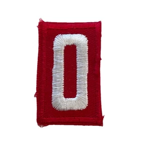Vintage Boy Scouts of America BSA Scouting Red Troop Number Zero # 0 #0 Patch - Picture 1 of 4