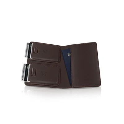 Kings Loot 护照夹钱包 | RFID 阻断皮革旅行钱包带... — 第 1/4 张图片