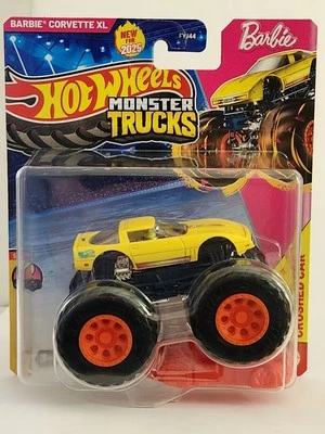 HOT WHEELS MONSTER TRUCKS Barbie Corvette XL Freestyle Wreckers 1/64 - Image 1 of 4