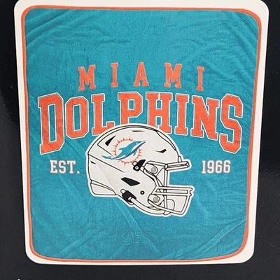 Manta de borde de encuadernación Pegaso 50x60 para puerta trasera ultra suave de los Miami Dolphins NFL Foto 1 de 4