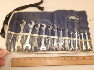 WILLIAMS 13 PC. Angled Dble Open End Ignition Small Wrench Set 3/16" to 5/8" USA - Picture 1 of 6