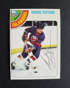 Denis Potvin signierte New York Islanders 1978 Opee Chee Hockeykarte  - Bild 1 von 2