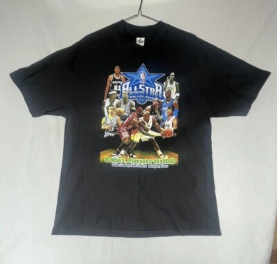 RARE 2010 NBA All Star Game Size XL Black T-Shirt Kobe Bryant vs LeBron James - Image 1 of 4