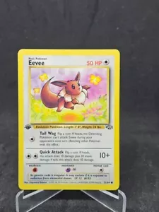Pokemon Card Eevee 51/64 Jungle Common 1st Edition - Picture 1 of 2