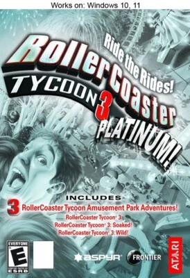 RollerCoaster Tycoon 3: Platinum Complete Edition PC Game 2006 Windows 10 11 - Image 1 of 2
