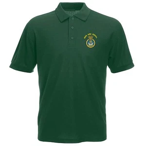 OFFICIAL HMS Ark Royal Polo Shirt With Embroidered Logo Royal Navy - Picture 1 of 11