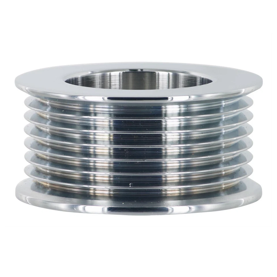 Powermaster Alternator Pulley Serpentine 6-Rib 2.44in Steel Cadmium | 204 - Image 1 of 1