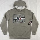 Houston Texans Fleece Hoodie Faded Logo Sweatshirt Men's L Gray NFL Team Apparel