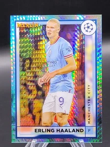 2022-23 Topps Merlino Cromo UEFA Erling Haaland Aqua Prism Rifrattore #92 - Foto 1 di 2