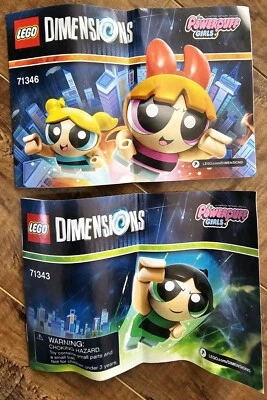 LEGO Dimensions The Powerpuff Girls Team + Fun Pack MANUALS ONLY - Lot of 2 - Image 1 of 4