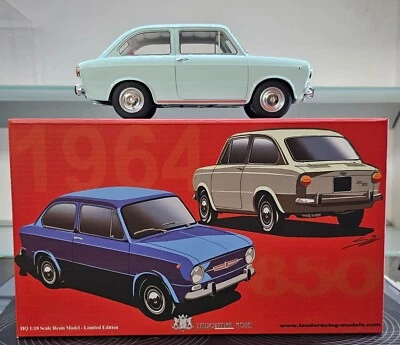 Fiat 850 Berlina 1964 scala 1/18 laudoracing celeste blu chiaro - n.50 di 250 - Immagine 1 di 4