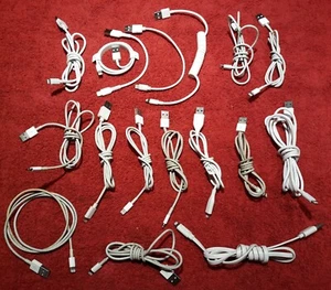 17 pc. Lot Apple Cables, USB Type-A to Lightning. - Picture 1 of 1