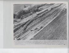 1954 LOMAX ILLTRAIN WRECK PHOTO VINTAGE ORIGINAL 7X9