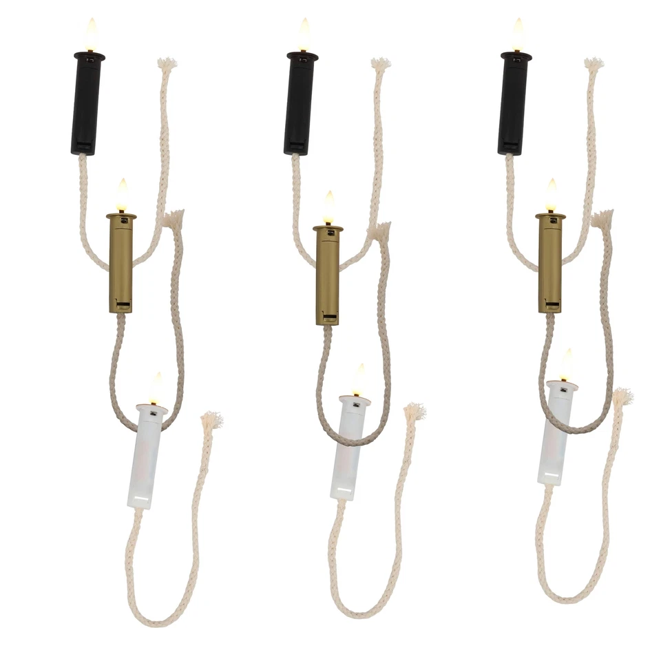 LED Korken 3 St. für Flaschen Öllampen-Optik 6/18h Timer mit 32cm Docht warmweiß - Bild 1 von 4