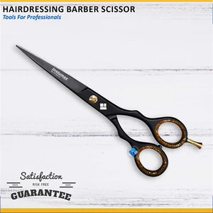 Best Hair Cutting Hairdressing Scissors Barber Shears Black Coated 5.5" Inch - Picture 1 of 3