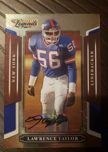 2008 Donruss Americana Sports Legends Mirror Blue Signatures Lawrence Taylor /25
