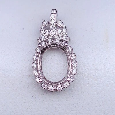 Colgante plata 925 ajuste vacío, hágalo usted mismo ajuste en blanco, Foto 1 de 4