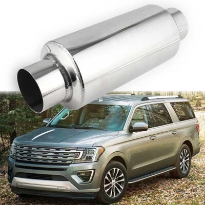 2.5" Inlet /Outlet 12" Length Muffler Exhaust/Resonator For Ford Expedition XLT - Image 1 of 4