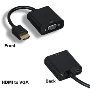 Adaptador convertidor Kentek HDMI 1.3b a VGA HD15 con monitor HDTV de audio auxiliar 1080p - Imagen 1 de 1