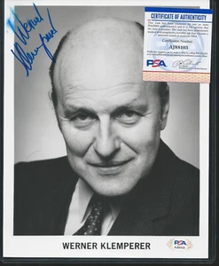 Werner Klemperer Signed Black & White Photo Auto PSA Authenticated COA/LOA - Picture 1 of 1